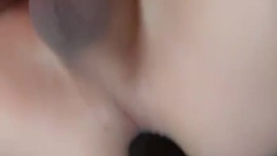 Femboy plays with black dildo 🍑🍆 FULL ON ONLYFANS