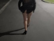 Hotwife showing off after a social dinner 9/16