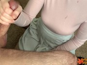 Keeping his dick warm with a handjob in the cold winter 13/16