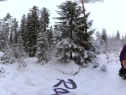 Sex in the winter forest while the snow is falling - RosenlundX - VR 360 - 5,7k 30fps 10/16