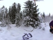 Sex in the winter forest while the snow is falling - RosenlundX - VR 360 - 5,7k 30fps 11/16