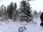 Sex in the winter forest while the snow is falling - RosenlundX - VR 360 - 5,7k 30fps 12/16
