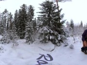 Sex in the winter forest while the snow is falling - RosenlundX - VR 360 - 5,7k 30fps 14/16