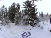 Sex in the winter forest while the snow is falling - RosenlundX - VR 360 - 5,7k 30fps 15/16