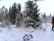 Sex in the winter forest while the snow is falling - RosenlundX - VR 360 - 5,7k 30fps 2/16