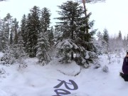 Sex in the winter forest while the snow is falling - RosenlundX - VR 360 - 5,7k 30fps 4/16