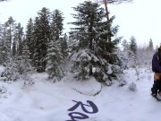 Sex in the winter forest while the snow is falling - RosenlundX - VR 360 - 5,7k 30fps 8/16