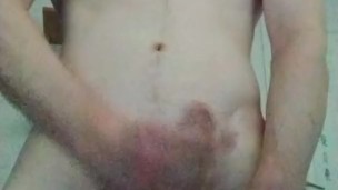 Toned jock jerking off