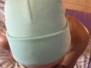 joven rubia latina le encanta que me venga en su cara 14/16