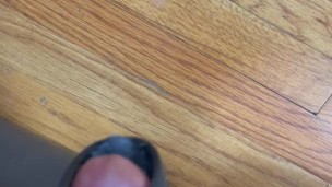 Close-up Cumshot. Cum bubbles after huge load dropped. Cock Vibrator cumming.