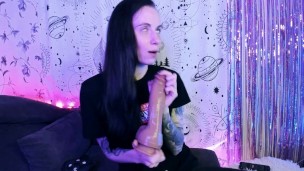Tattooed girl receives package reviews huge realistic rildo unboxing Mary Creepy