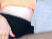 Nerd da bunda grande dando a bucetinha e chupando o pau até levar leitada nos peitos