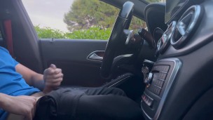 DickFlash! The girl I like jerks me off in public after leaving the gym