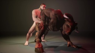 Minotaur x Human Cock