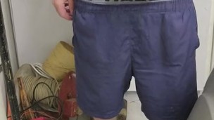 Hands Free cumshot in the garage