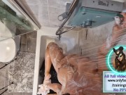 Toilet Ass Cleaning wiping shower service slave clean pussy milf femdom mistress male chastity cage 11/16