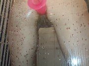 Filmed how the shoved a rubber dick into her anal 3/16