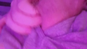 18 Y/O Teen Boy playing with his small cock in bed