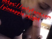 Blowjob queen drains my cock again with her throat 16/16