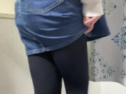 デニムミニスカートでおしがましておちびりおもらし 10/16