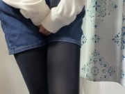 デニムミニスカートでおしがましておちびりおもらし 13/16