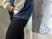 デニムミニスカートでおしがましておちびりおもらし 2/16