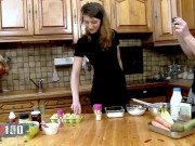 Skinny punk babe in harcore food porn scene 1/16