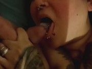 Dougie Foot Worships Vampwolfbanger then she swallows cum load 10/16