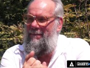 GrandpasFuckTeens - Sexy Teen Frida Sante Fucks With An Old Grandpa With A Big Gray Beard 2/16