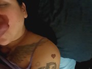Tattooed and Pierced BBW Latina Sucks White Cock Dougie 7/16