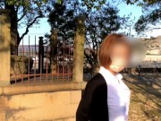 『素人個人撮影』巨乳熟女にピタッと白シャツで/ノーブラ散歩＆露出オナニー潮吹き//流出/晒し/視姦♡　japanese/hentai/asian/milf/mom/big tits/日本人/塾女/人妻 1/16