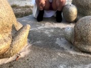 『素人個人撮影』巨乳熟女にピタッと白シャツで/ノーブラ散歩＆露出オナニー潮吹き//流出/晒し/視姦♡　japanese/hentai/asian/milf/mom/big tits/日本人/塾女/人妻 14/16