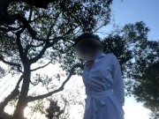 『素人個人撮影』巨乳熟女にピタッと白シャツで/ノーブラ散歩＆露出オナニー潮吹き//流出/晒し/視姦♡　japanese/hentai/asian/milf/mom/big tits/日本人/塾女/人妻 3/16