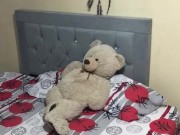 I get horny and touch myself in my step son's room. 1/16