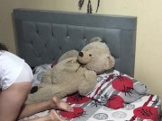 I get horny and touch myself in my step son's room. 2/16