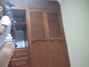 My girlfriend sets her camera to record so I can go and fuck her. 16/16