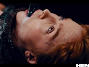 Hot redhead and sexy asian for fucked and creampied by monsters 9/16