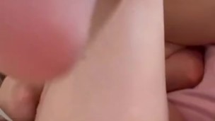 Two beautiful blondes fuck and make out and suck titties