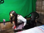 schoolgirl fantasy, she wants to be a porn model and fuck intensely after class