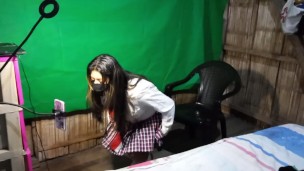 schoolgirl fantasy, she wants to be a porn model and fuck intensely after class