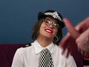 Voyeur police MILF watching male wanking 12/16