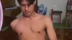 Asian boy solo masturbation