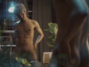 Standing masturbation then cum 1/16