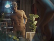 Standing masturbation then cum