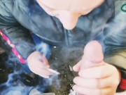 POV - giving me a blowjob while smoking a cigarette 11/16