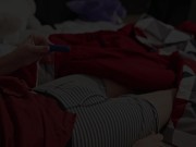 Hot guy edges, uses VIBRATOR on BIG Dick + HUGE CUMSHOT (solo male whimpering & Moaning ASMR) 1/16