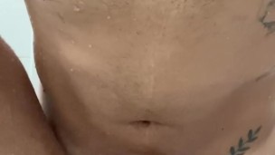 ASMR - Young virgin jerking off in the shower and moaning close to camera