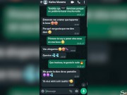 Chat de WhatsApp con mi mucama termina en sexo anal con CREAMPIE 11/16