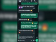 Chat de WhatsApp con mi mucama termina en sexo anal con CREAMPIE 12/16