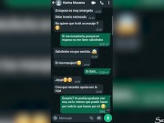 Chat de WhatsApp con mi mucama termina en sexo anal con CREAMPIE 4/16